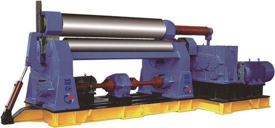 水(shui)平下調(diao)式三輥(gǔn)卷闆機(ji) 水平(ping)下調式(shi)三輥卷(juan)闆機